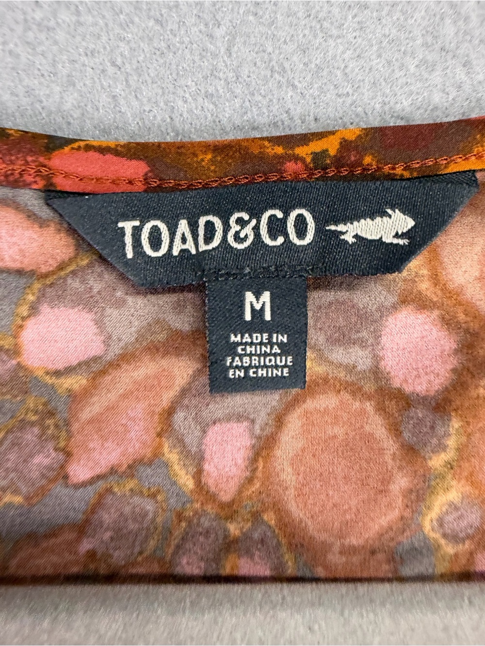 Toad&Co Orange Floral Crusher Maxi Dress Medium Quick Dry Wrinkle Resistant - Picture 3 of 4